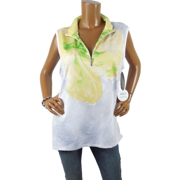 Chico's Tops - CHICO'S Zenergy Golf New Top XL Sz 3 Stay Cool Shirt Stretch Rhinestone Zipper
